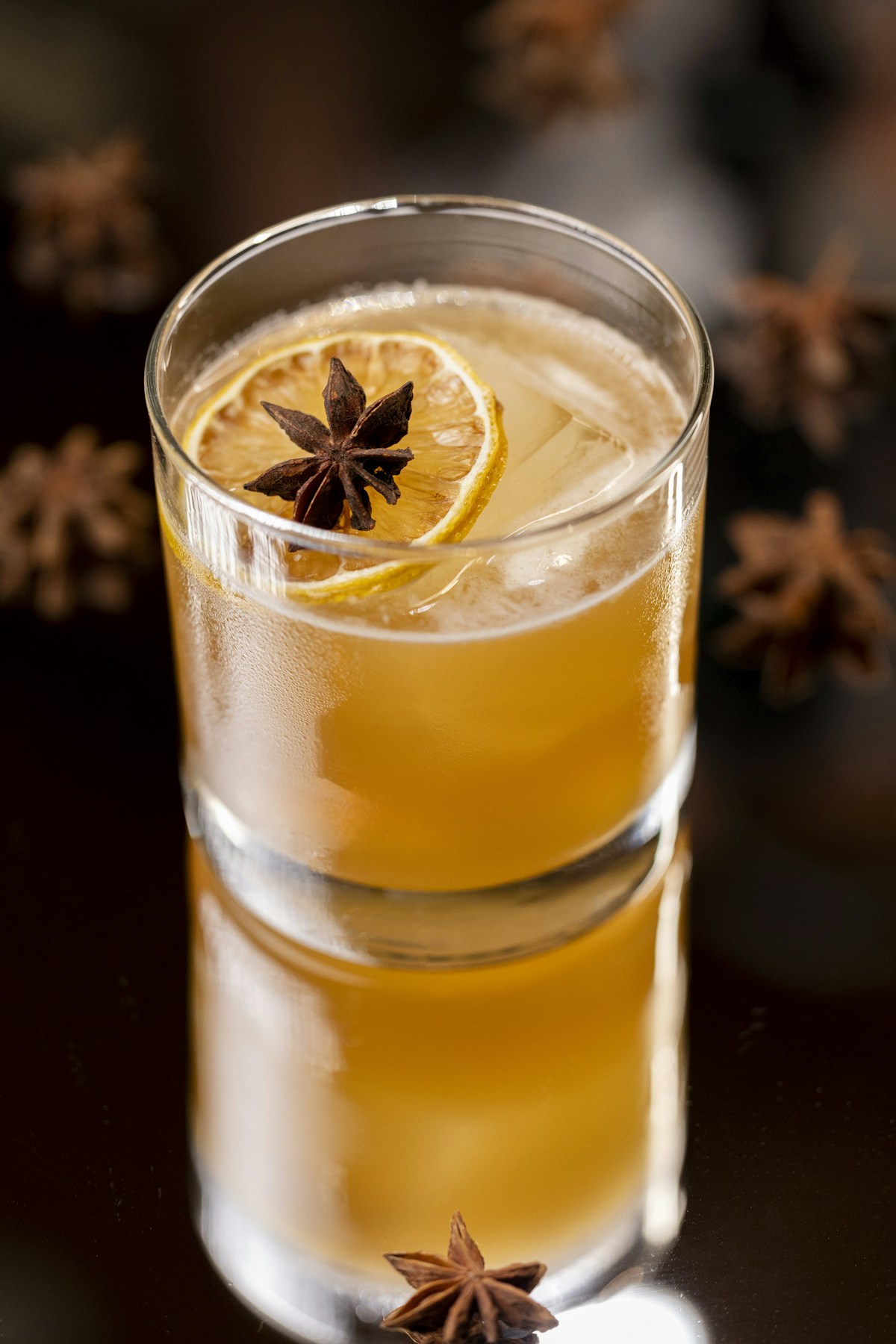 A drink with citrus and spice, illustrating a relaxed bar atmosphere